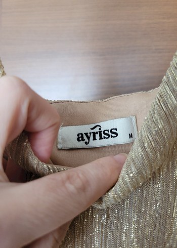 Bej Parlak Pilili Uzun Kadın Elbise - Görsel 4