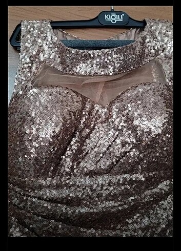 Pullu abiye elbise - Görsel 3