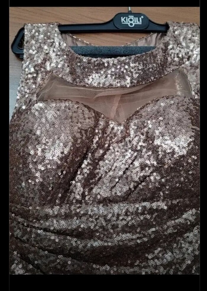 Pullu abiye elbise - Görsel 3