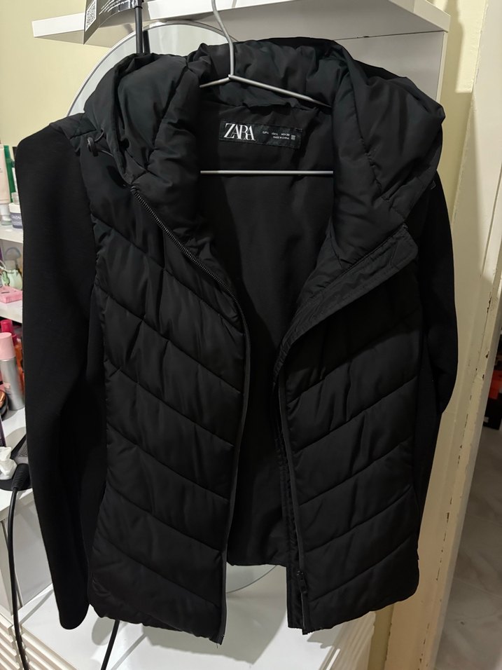 Siyah Yüksek Yakalı Uzun Kollu Mini Spor Elbise - Görsel 2