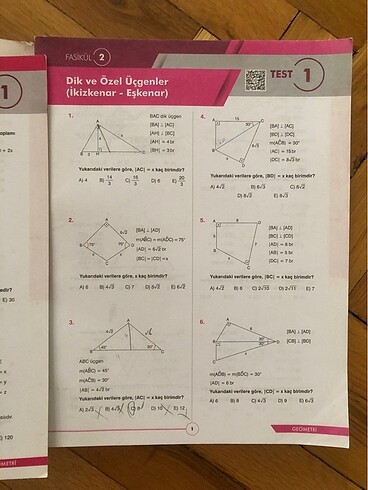 Beden Renk TYT-AYT Geometri Tandem Yayınları Fasikül Soru Bankası
