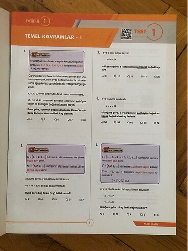  Beden Renk TYT Matematik Tandem Yayınları Fasikül Soru Bankası