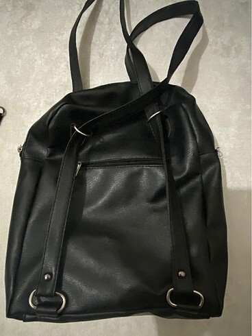 Diğer Siyah deri görünümlü çanta