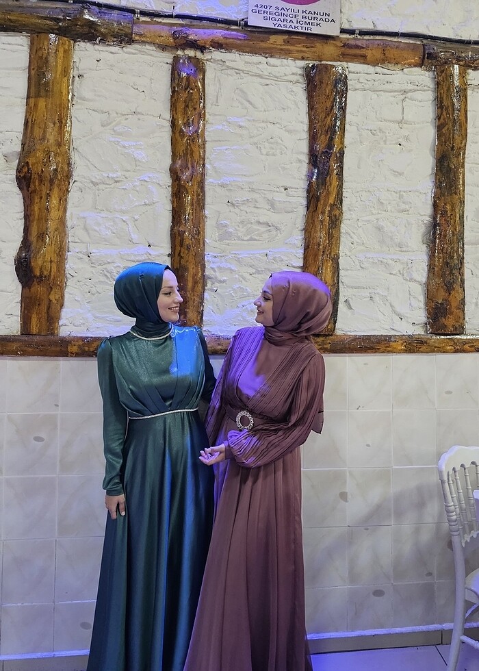 Simli Yeşil Abiye - Görsel 3