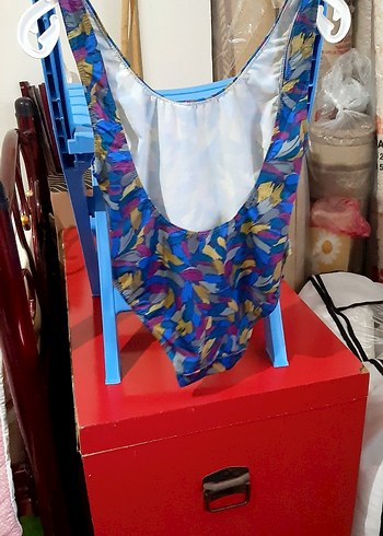 Renkli Tie-Dye Desenli Kadın Mayo - Görsel 3