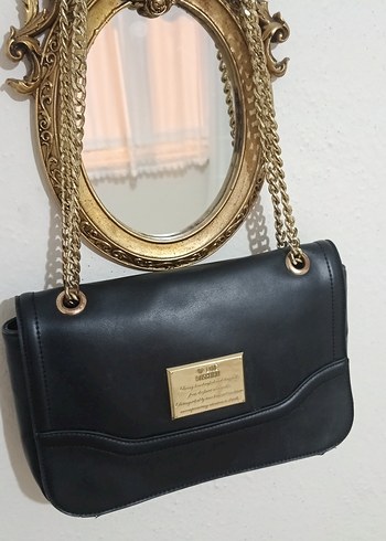 Love Moschino Sik Siyah Deri Omuz Cantasi