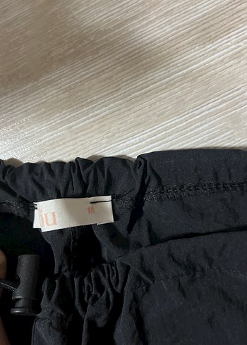 Siyah Rahat Kesim paraşüt kumaş eşofman - Görsel 3