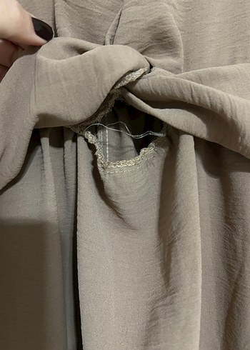 Vizyon  Keten V Yaka Uzun Elbise - Görsel 3