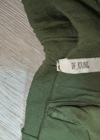 Kadın Keten Haki şort - Görsel 2