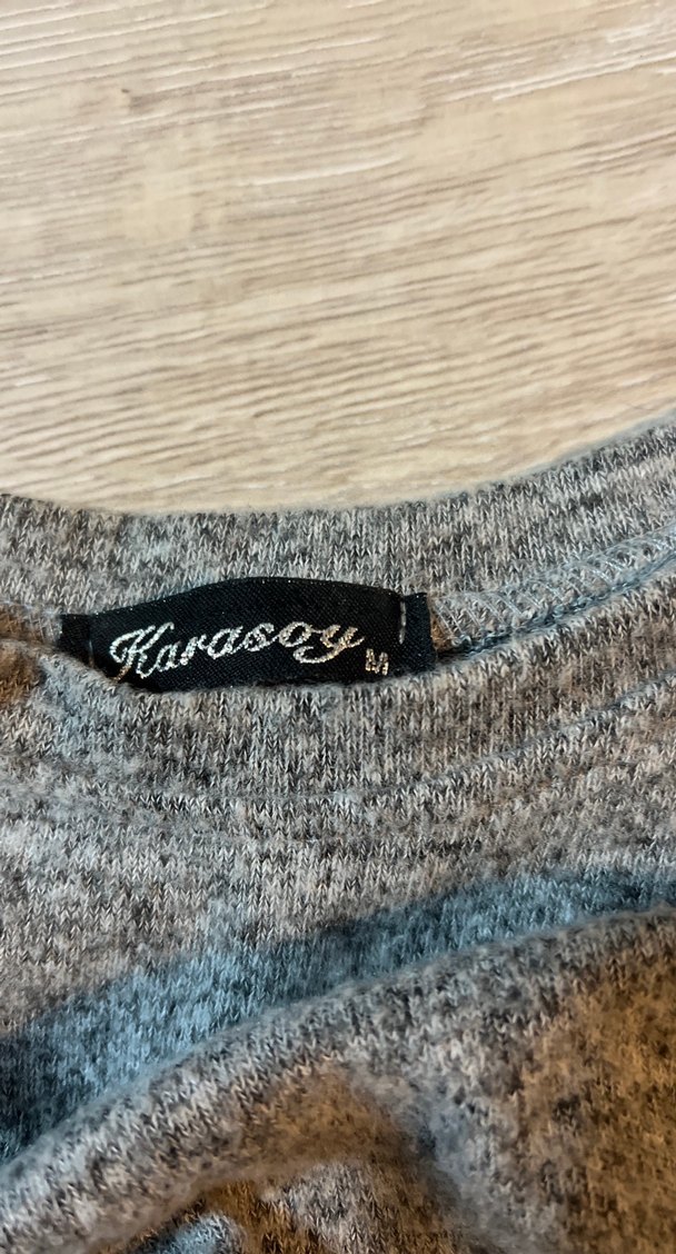 Kadın Gri kazak - Görsel 4