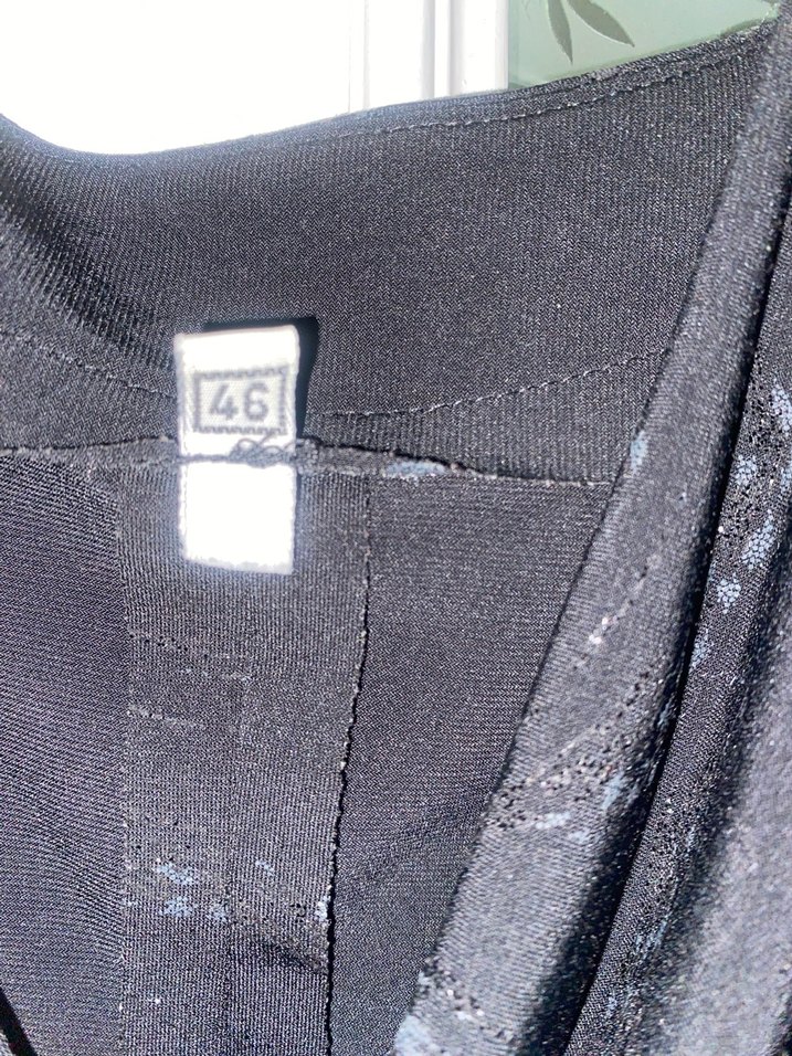 Siyah Drapeli Yüksek Yakalı Kadın Bluz - Görsel 3