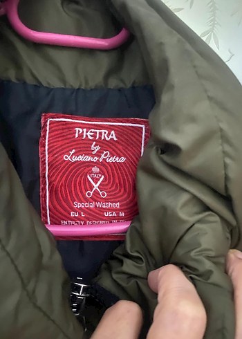 Yeşil Fermuarlı Kadın Kışlık Mont - Görsel 3