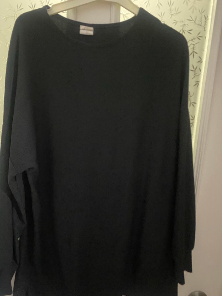 Düğmeli Siyah Hamile Keten Ceket - Görsel 3