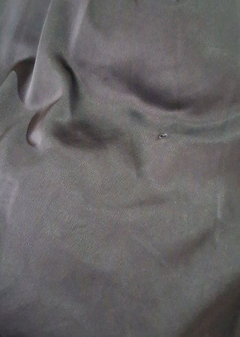 Siyah V Yakalı Uzun Kollu Midi Elbise - Görsel 4