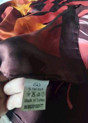 Bordo İpek Görünümlü Kadın Fular - Görsel 4