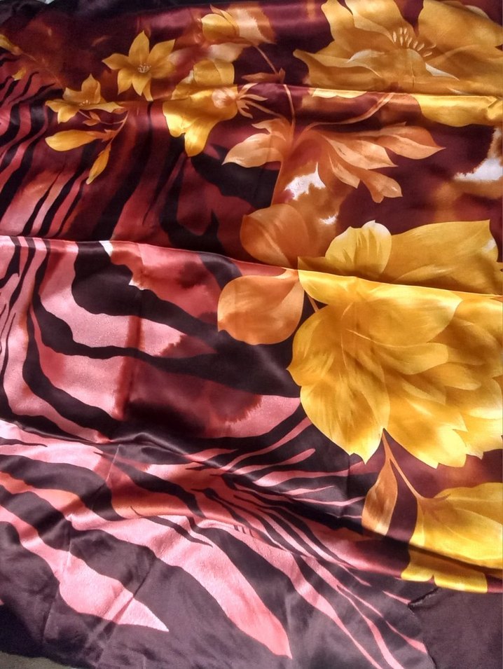 Bordo İpek Görünümlü Kadın Fular - Görsel 3