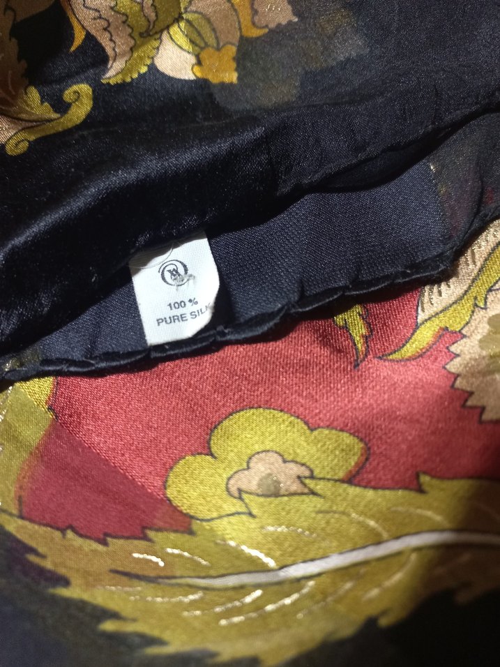 Bordo Bohem Tarzı İpek Şal Vakko - Görsel 4