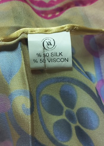 Mor Parlak İpek Bohem Fular - Görsel 2