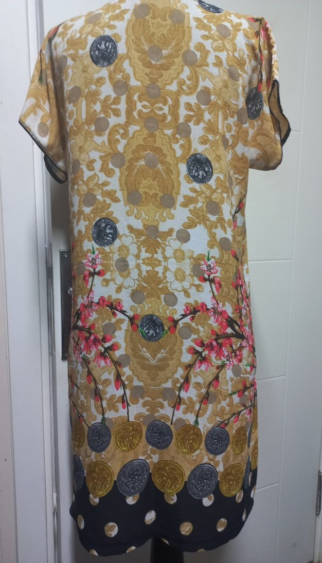 Renkli Baskılı Bohem Midi Tunik - Görsel 2