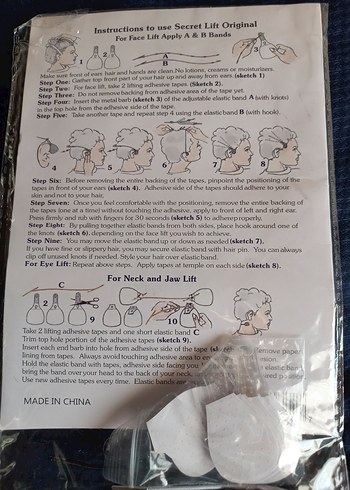 Secret Lift Yüz ve Boyun Germe Bantları - Görsel 2