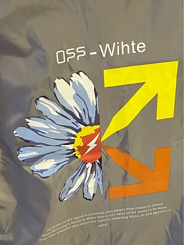 m Beden gri Renk Off-white kadın yağmurluk