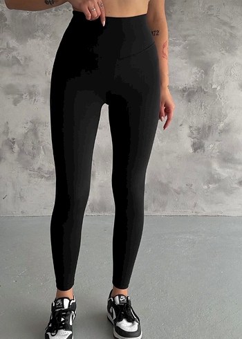 Oysho şardonlu siyah tayt - Görsel 2