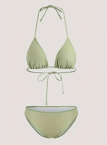 s Beden 3 parçalı bikini takımı matcha