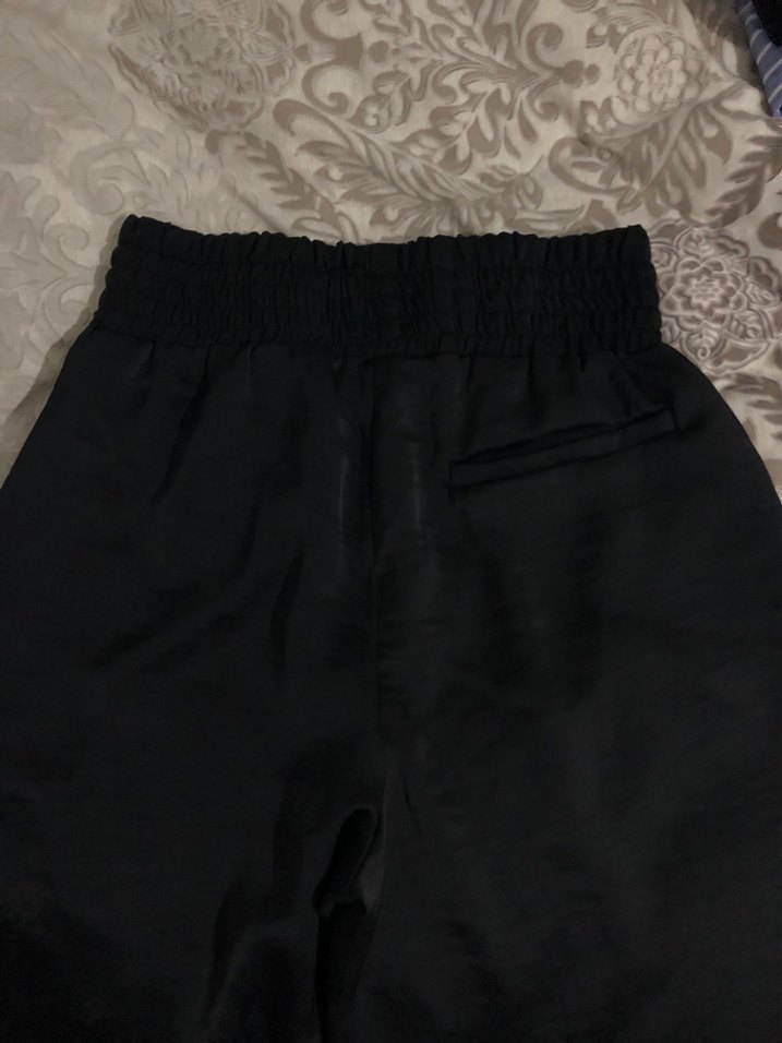 Siyah Rahat Kesim Kadın Kumaş Pantolon - Görsel 3