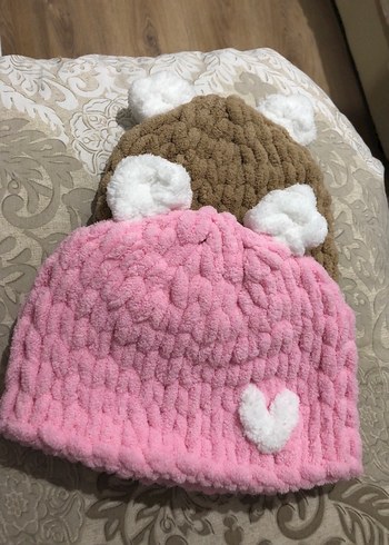 Puffy El Örgüsü Bebek Ve Çocuk Beresi - Görsel 3