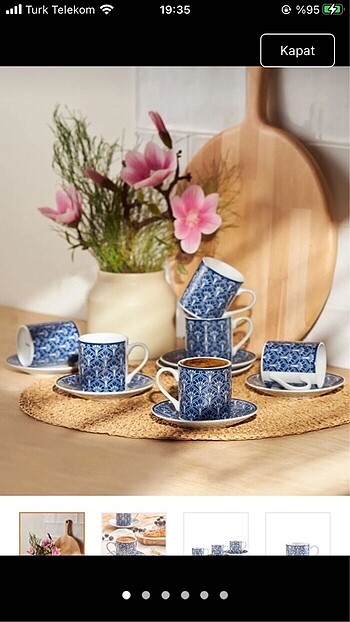 Emsan blue star fincan takımı