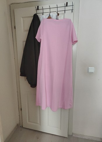 Pembe Midi Hamile Elbisesi - Görsel 2