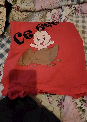 Kırmızı Baskılı Hamile Bluzu - Görsel 4