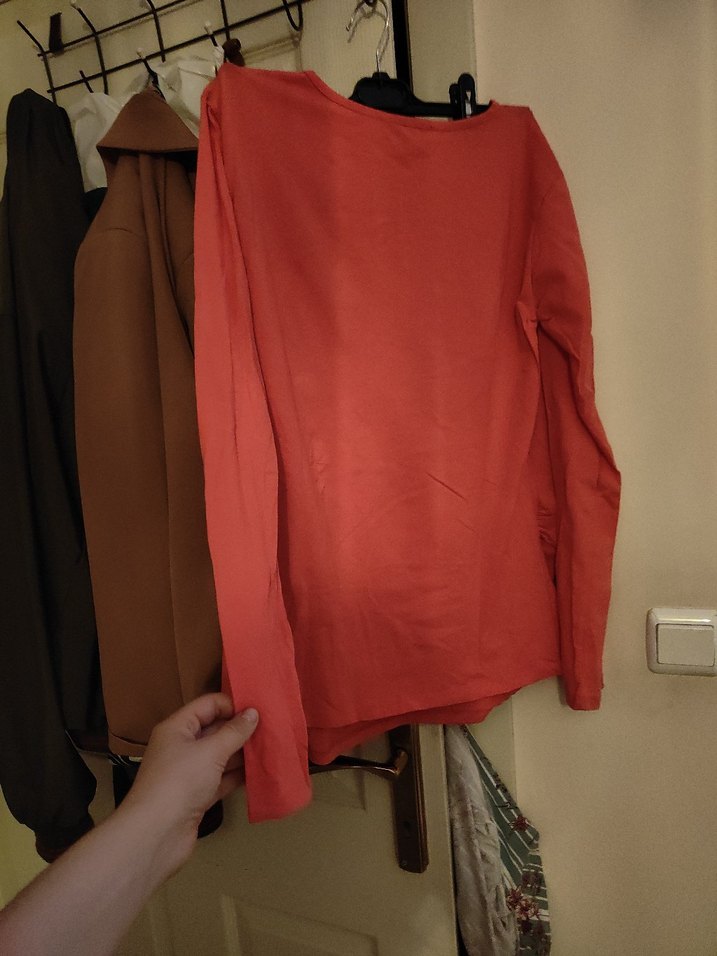 Kırmızı Baskılı Hamile Bluzu - Görsel 2