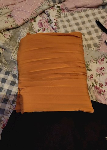 MERİ Somon Pilili Midi Kadın Pantolon - Görsel 4