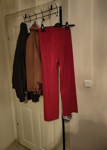 Kırmızı Pilili Uzun Kadın Tunik - Görsel 4