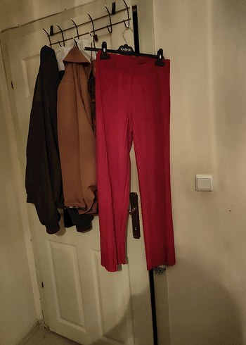 Kırmızı Pilili Uzun Kadın Tunik - Görsel 3