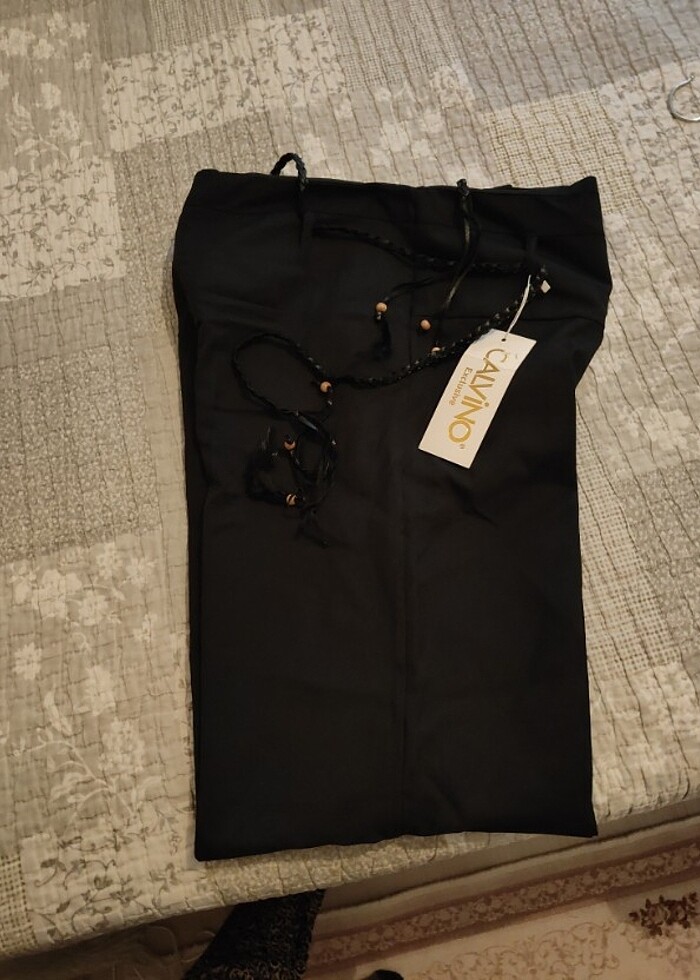 CALVİNO İKİLİ KEMERLİ TAM İSPANYOL PAÇA PANTOLON - Görsel 5