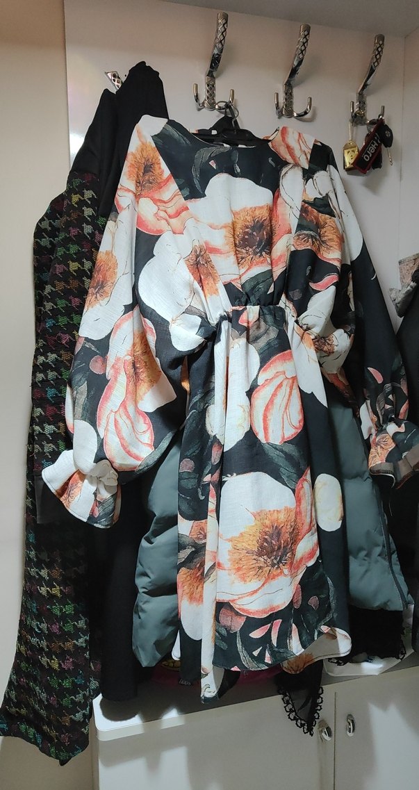 38 BEDEN BOL SALAŞ RENKLİ ELBİSE - Görsel 2