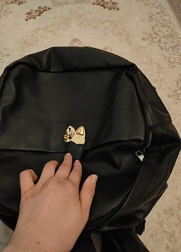 BAYAN KOTON SİYAH DERİ GÜNLÜK SIRT ÇANTASI - Görsel 4