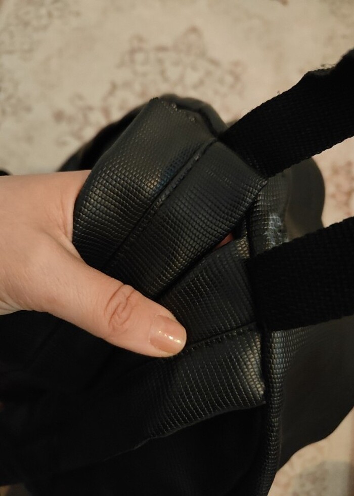 BAYAN KOTON SİYAH DERİ GÜNLÜK SIRT ÇANTASI - Görsel 5