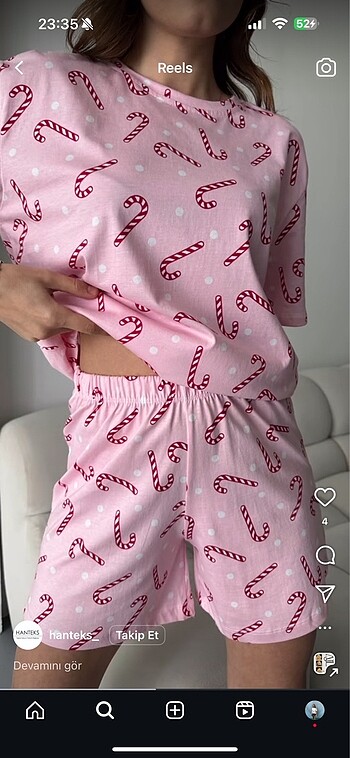 l Beden Şortlu pijama takımı