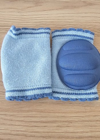 Mavi Örgü bebek emekleme dizliği - Görsel 2