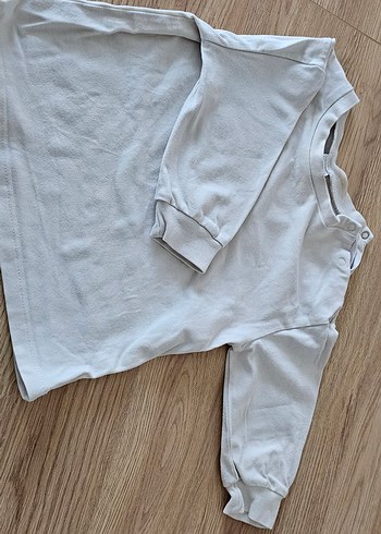 Beyaz Çocuk Uzun Kollu Atlet - Görsel 2