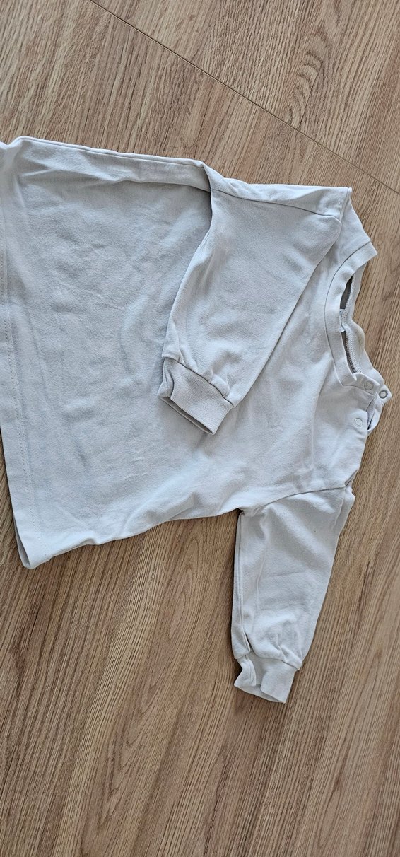 Beyaz Çocuk Uzun Kollu Atlet - Görsel 2