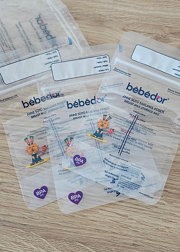Bebédor Anne Sütü Saklama Poşetleri 3 lü - Görsel 2