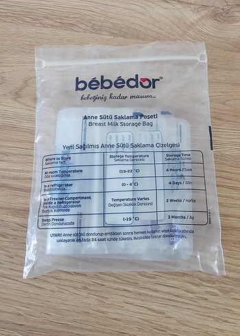 Bebédor Anne Sütü Saklama Poşetleri 3 lü - Görsel 3