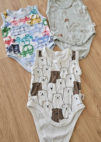 Bebek Erkek Kolsuz Pamuklu Body Seti - Görsel 2