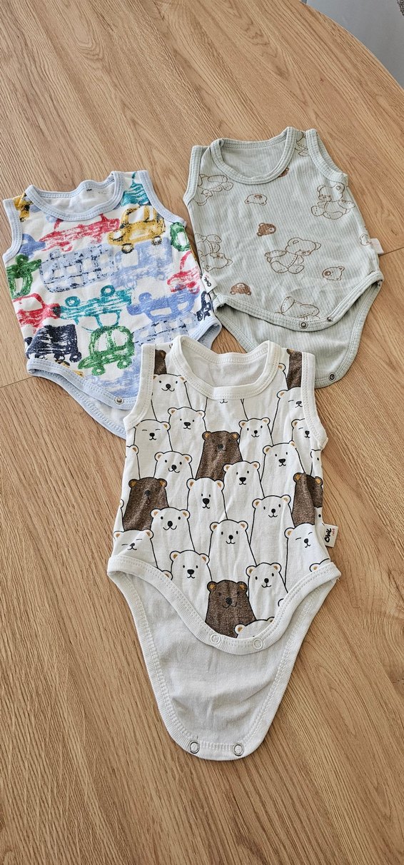 Bebek Erkek Kolsuz Pamuklu Body Seti - Görsel 2