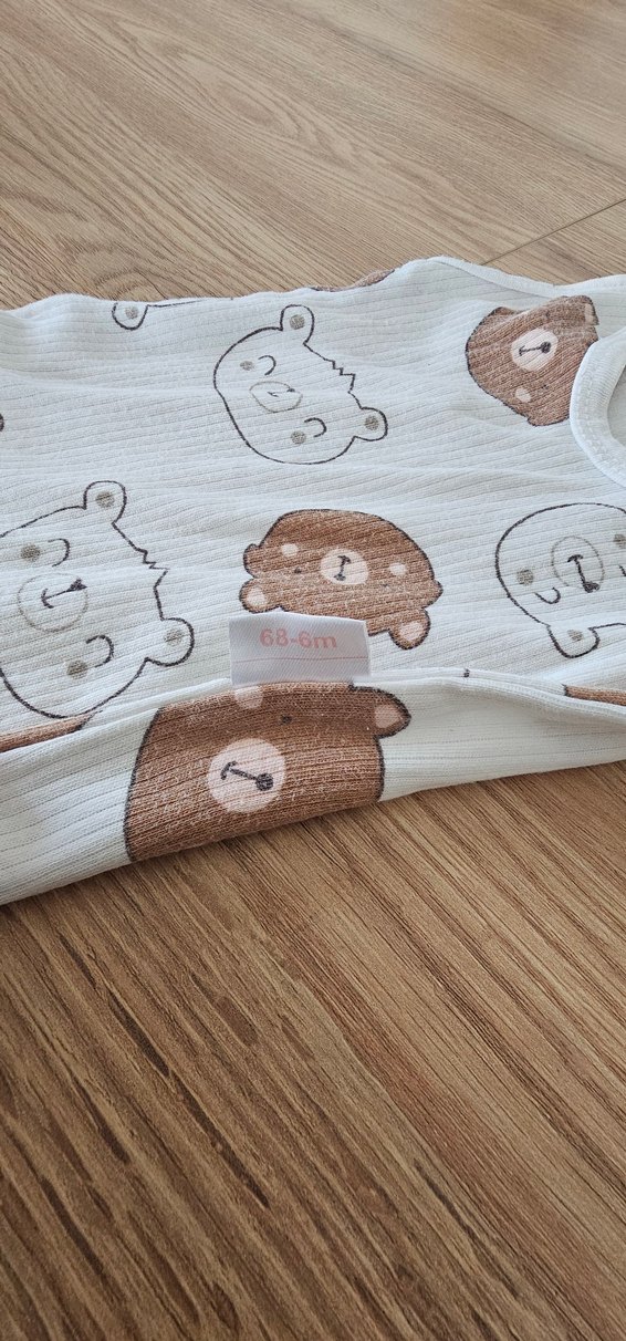 Ayıcık Desenli Kolsuz Bebek Body - Görsel 2