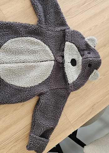 Gri Erkek Bebek Peluş Tulum - Görsel 2